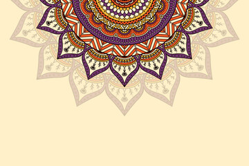 Colorful background with mandala template