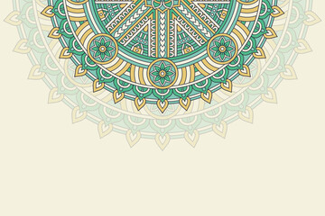 Colorful background with mandala template