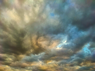 Fototapeta na wymiar Beautiful textured storm clouds close up