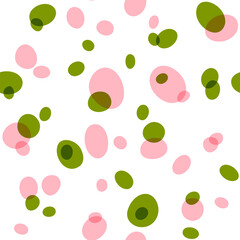 Scattered round spots seamless pattern. Simple endless print.