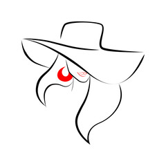 Beautiful woman vector logo template or an abstract concept for beauty salons, spa, cosmetics, health centers, fashion and beauty industry.