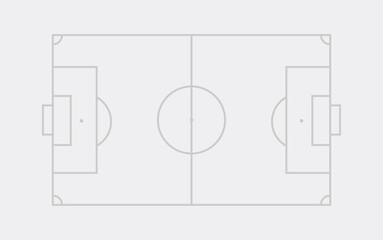 Football soccer field vector illustration. Coach table for tactic presentation for players. Sport strategy view. Flat soccer green field, football grass. Vector stadium. Soccer with line template.