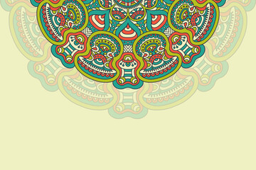 Colorful background with mandala template