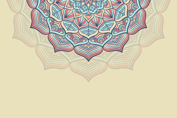 Colorful background with mandala template
