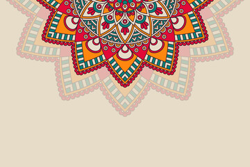 Colorful background with mandala template