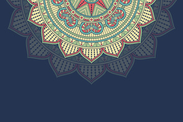Colorful background with mandala template