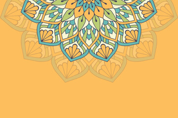 Colorful background with mandala template