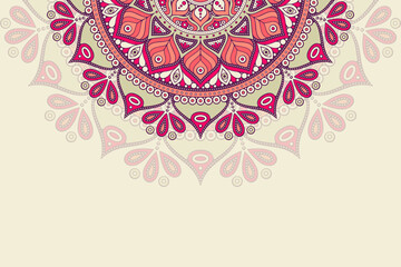Colorful background with mandala template