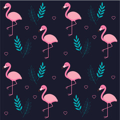 Pattern flamingo dark