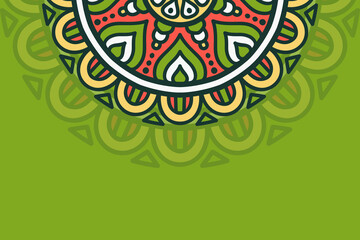 Colorful background with mandala template