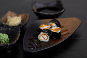 Delicious sushi from japanese cuisine