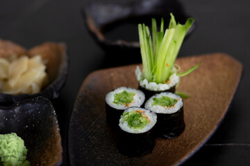 Delicious sushi from japanese cuisine
