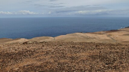 Looking at the sea from the cliffs