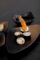 Delicious sushi from japanese cuisine