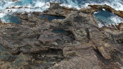 Looking at the sea from the cliffs