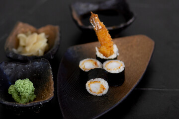 Delicious sushi from japanese cuisine