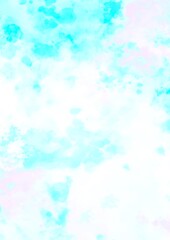 Fototapeta na wymiar 幻想的な水色とピンクの水彩テクスチャ背景 