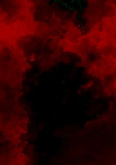 暗闇に光る赤い幻想的な水彩テクスチャ背景
