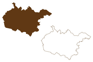 Fototapeta na wymiar Harburg district (Federal Republic of Germany, rural district, State of Lower Saxony) map vector illustration, scribble sketch Harburg map