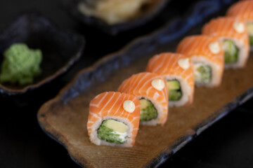 delicious sushi from japanese cuisine