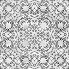 Black and white seamless abstract grunge texture. High quality illustration. Ornate glossy luxurious polished monochrome design for print and surface design. Modern textile art. Ink background.