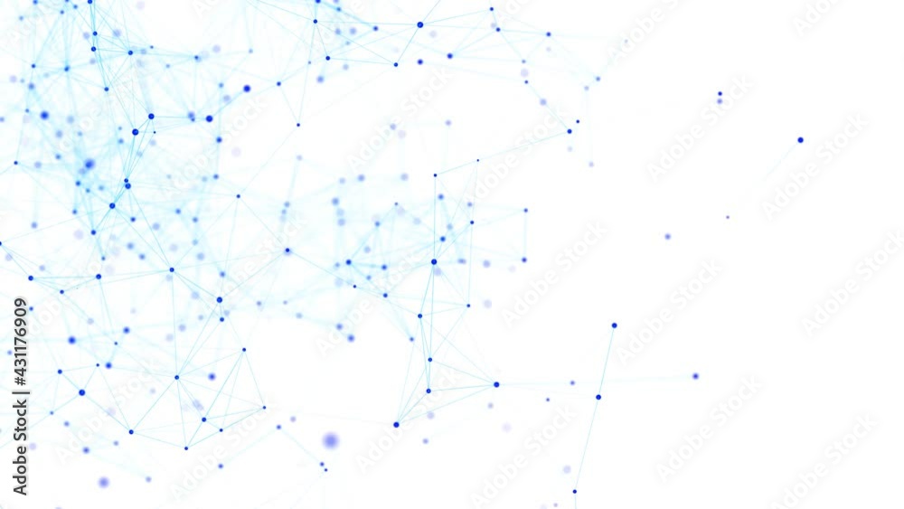 Poster network connection structure. digital blue background with dots and lines. big data visualization. 3