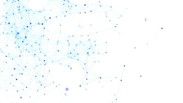 Network connection structure. Digital blue background with dots and lines. Big data visualization. 3D rendering.