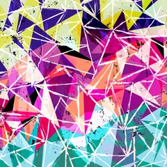 Foto op Aluminium abstract pattern background, with triangles, stripes, paint strokes and splashes © Kirsten Hinte