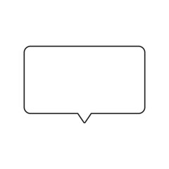 吹き出しイラスト、アイコン（線）