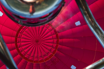 inside a hot air balloon