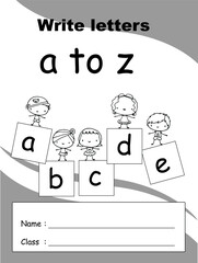 vector cartoon kids with card border background