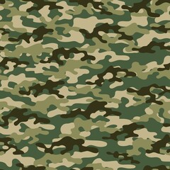 Fototapeta premium green military camouflage. vector seamless print. army camouflage for clothing or printing