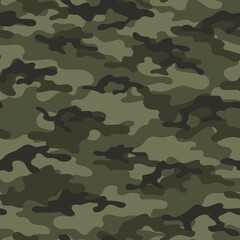Fototapeta premium military green camouflage. vector seamless print. army camouflage for clothing or printing