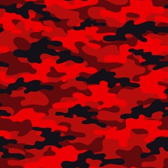 military camouflage red. vector seamless print. army camouflage for clothing or printing