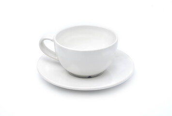 empty coffee cup isolated on white background.