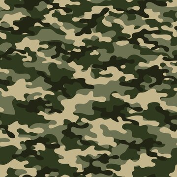 military camouflage. vector seamless print. army camouflage for clothing or printing green