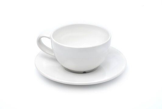 empty coffee cup isolated on white background.