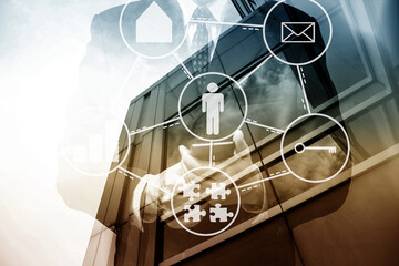 Personal financial planning concept. Businessman workplace with papers for financial planning. Business people discussing the charts and graphs showing the results of successful financial planning.