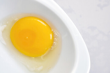 embryo in the egg albumen and yolk, organic eggs,