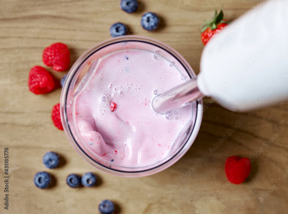 Wall mural fresh breakfast smoothie