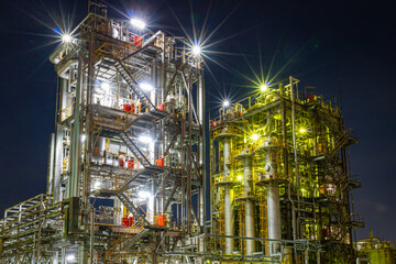 化学工場の夜景