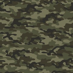 Fototapeta premium green military camouflage print seamless vector pattern. green background .modern.