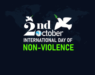 International Day of Non-Violence. October 2.Violence kills lettering design. Vector Illustration.