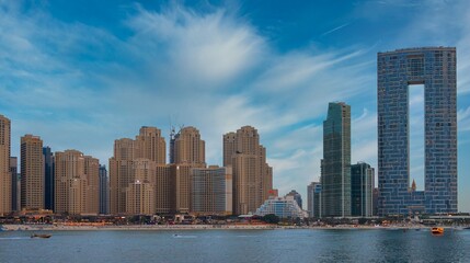 Obraz premium architectural landscape of big city dubai