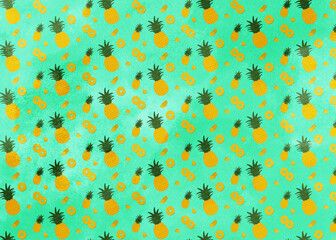 Patterns of fresh pineapple fruits