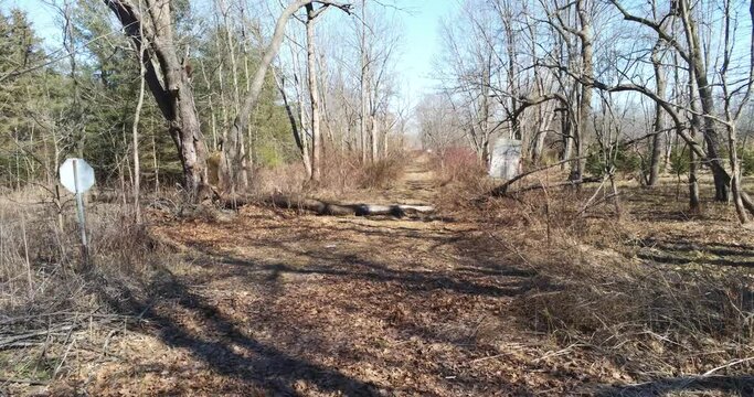 Road closed. Overgrown track with Detour sign and fallen tree.
Sun, 15 Mar 2020 11:12:13 -0400