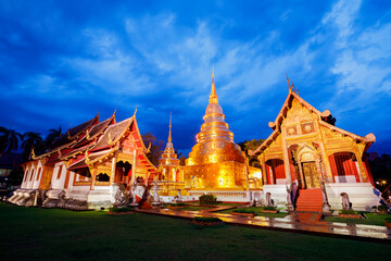 Fototapeta na wymiar The Wat Phra Sing Temple located in Chiang Mai Province ,Thailand