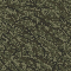 pixel military camouflage green, seamless garment print or print