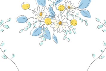 シンプルなお花のイラスト