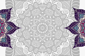 Naklejka premium Vector ornamental background with mandala